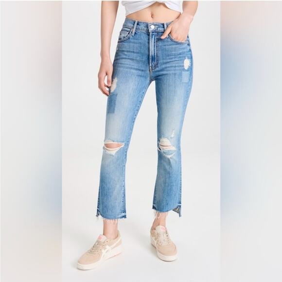 Mother The Insider Crop Step Fray Jeans in We Are Castaways 26 - Picture 1 of 11